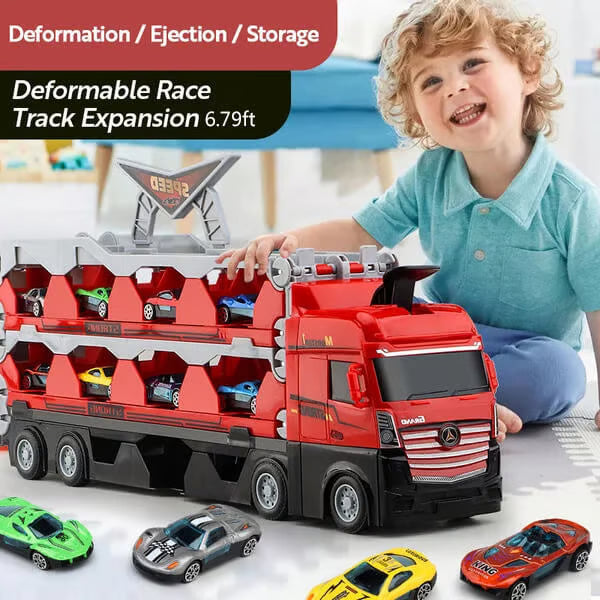 Mega Hauler Truck Ejection Race Track