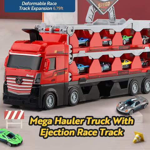 Mega Hauler Truck Ejection Race Track