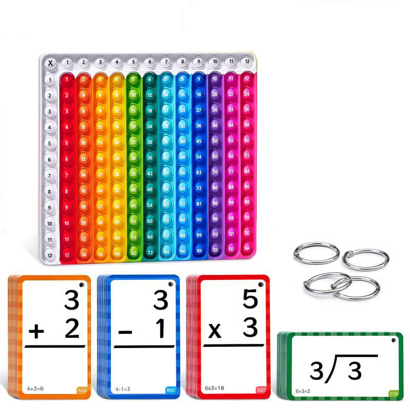 Math Flash Cards Pop Fidget Learning Set