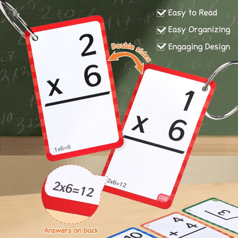 Math Flash Cards Pop Fidget Learning Set