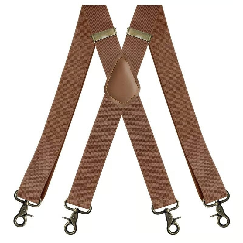 💼 Comfortable 4‑Clip Work Suspenders for Men